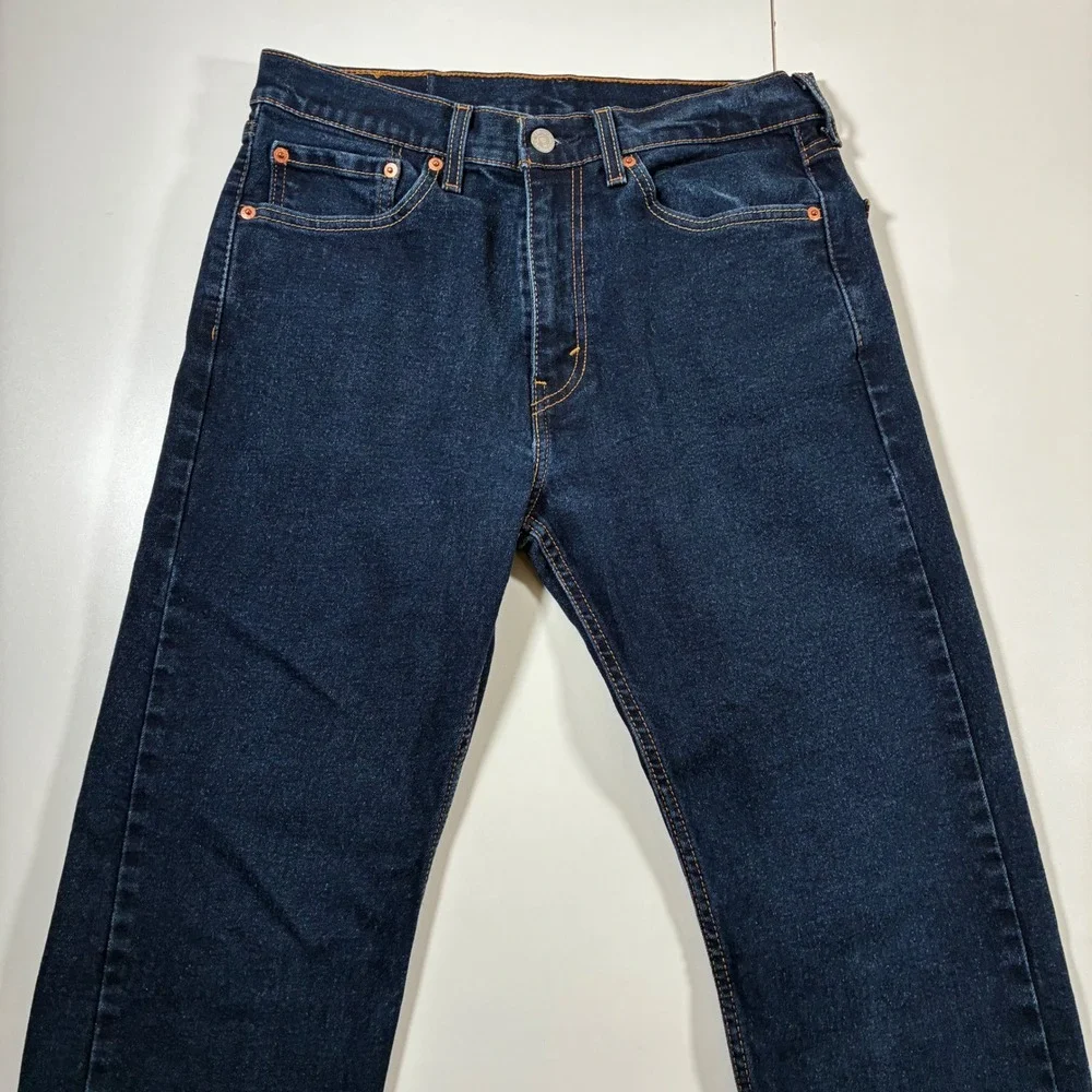 Levi's 505 Regular Fit Jeans 30x29 Dark Wash Indigo Straight Denim (Tag 32x30)